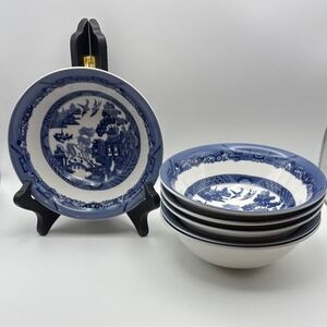 Set of 6 Johnson Bros. Classic Willow 5-7/8" Cereal Bowls